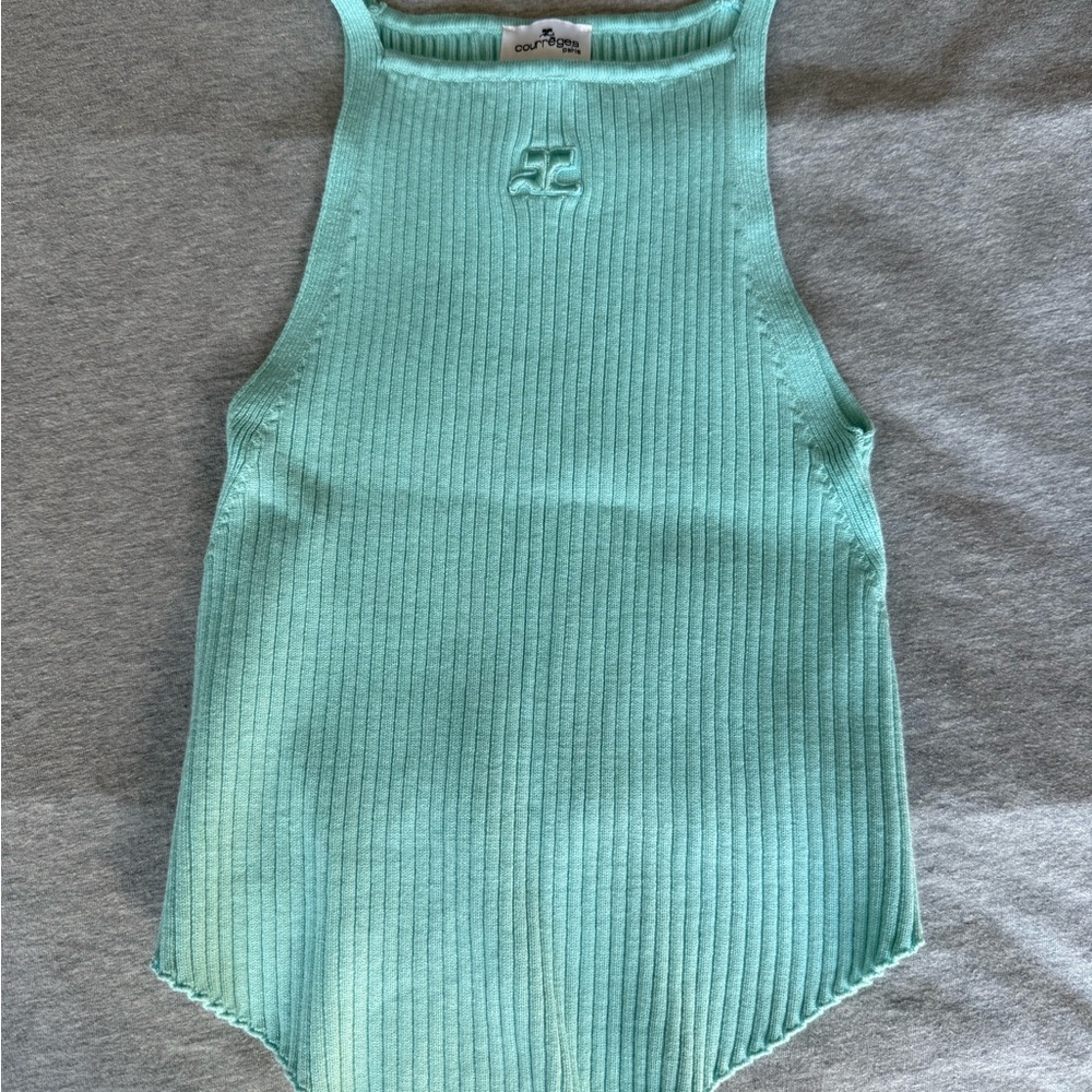Mint Ribbed Sleeveless Bodysuit